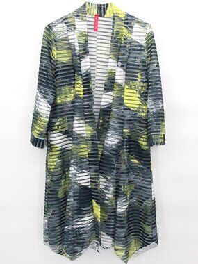 IC by Connie K Women's M Duster Cardigan Open Front Lightweight Boho Long Jacket